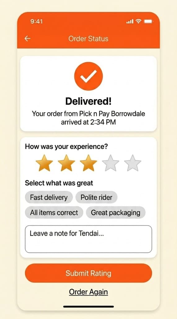 Live delivery tracking on map